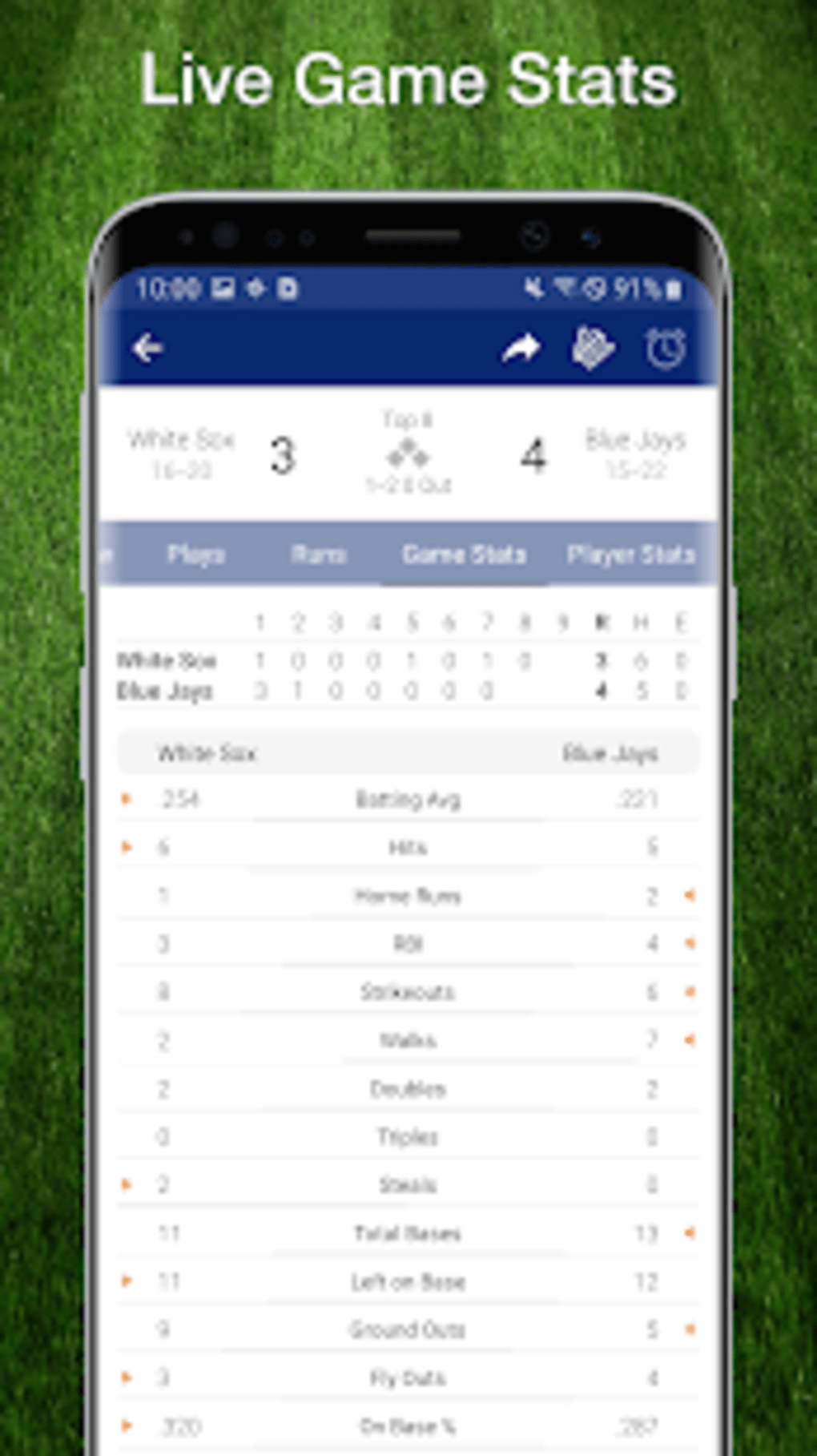 PRO Baseball Live Scores Plays Stats for MLB для Android — Скачать