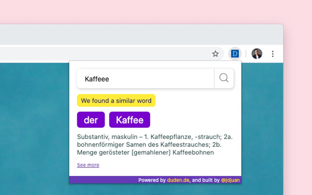 Der Die Das for Google Chrome - Extension Download