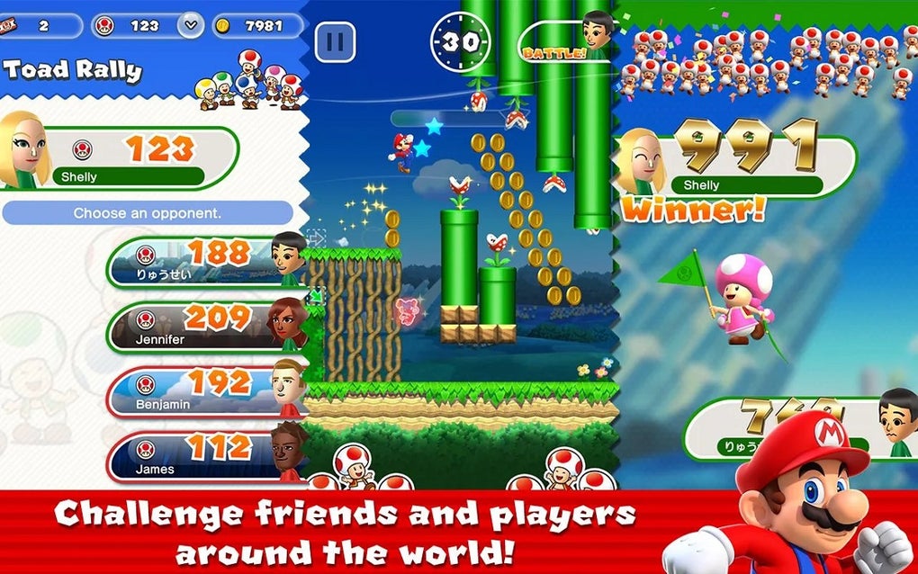 Super Mario Run, Smart device games, Games