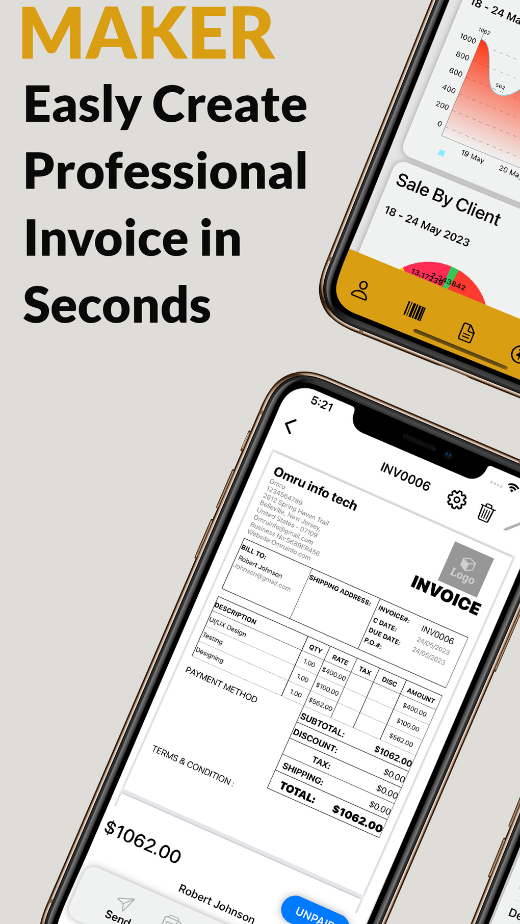 Estimate Invoice Maker App for iPhone - Download