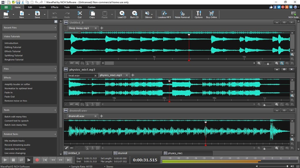 wavepad audio editor editors