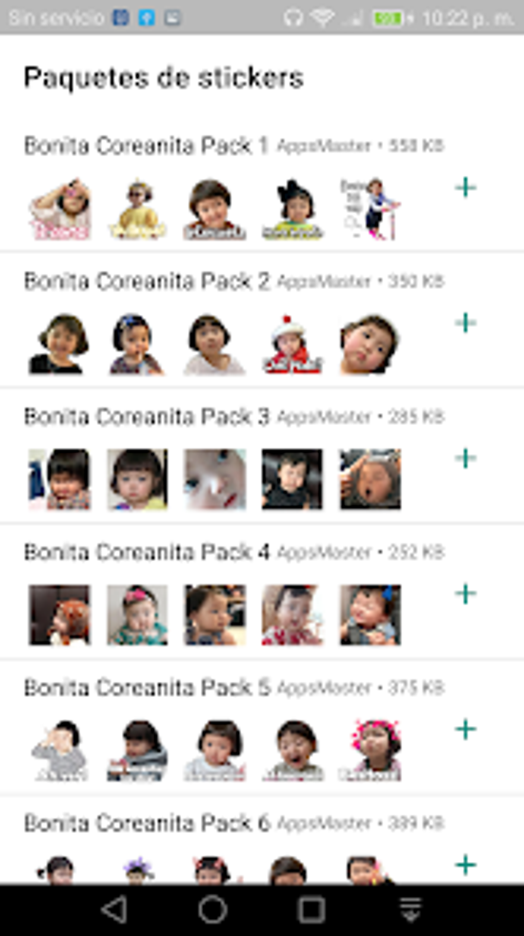 Stickers Niña Coreana Pack para Android - Descargar