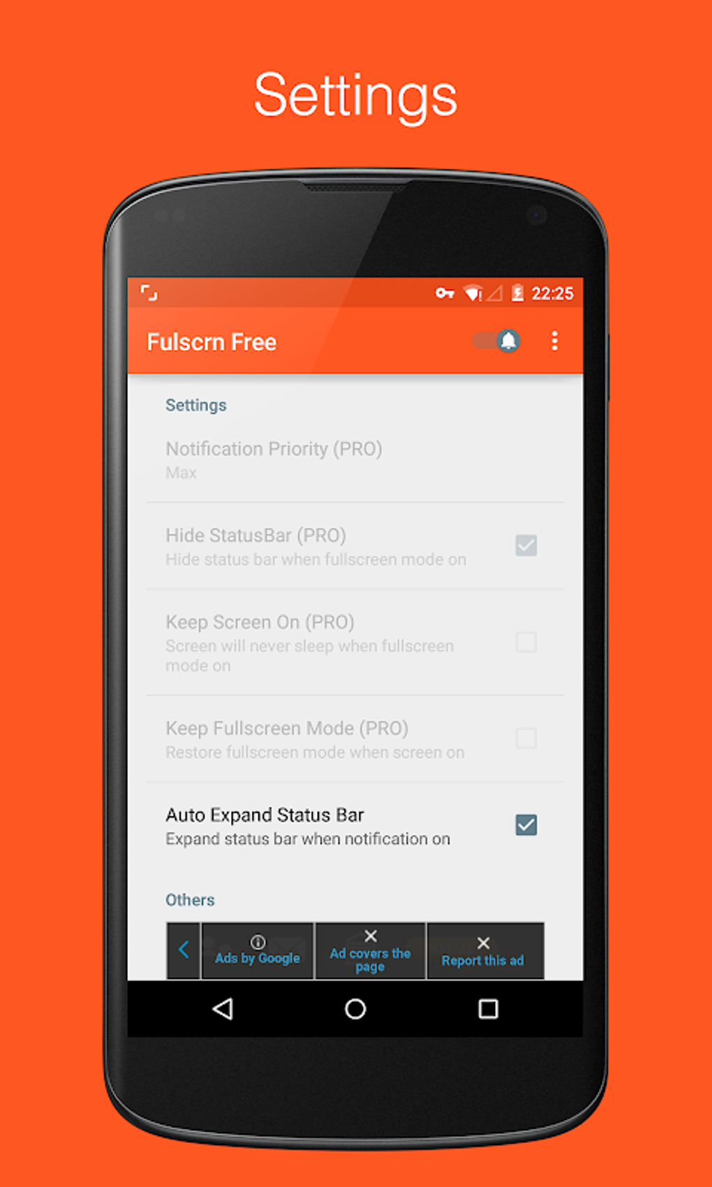 Fulscrn Free APK для Android — Скачать