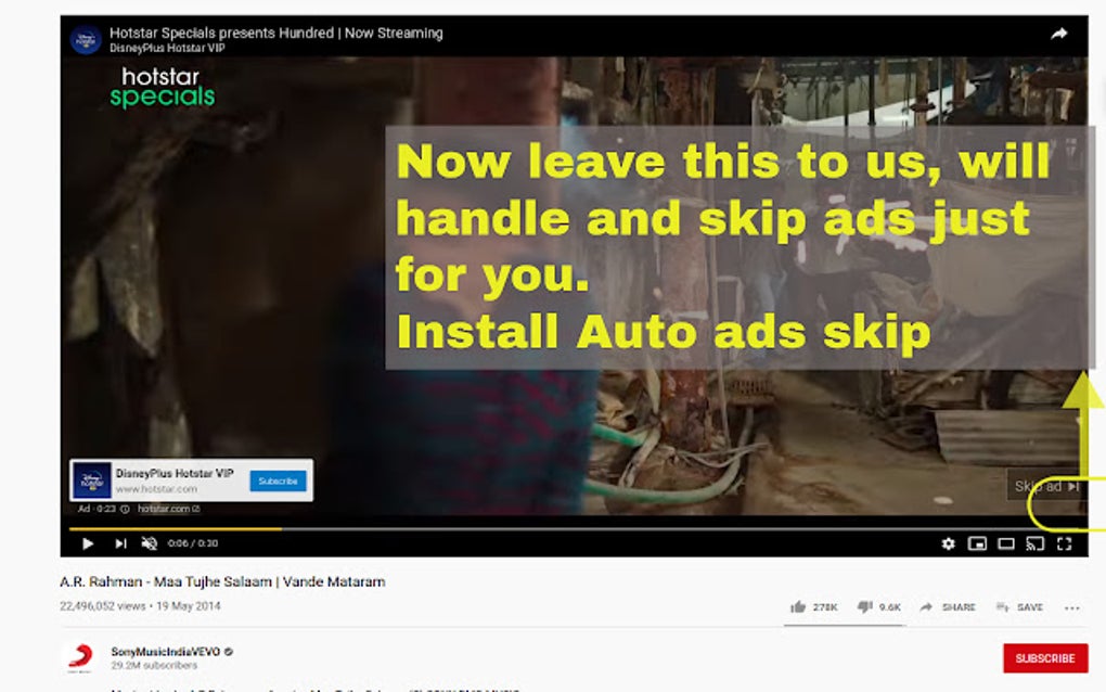 Auto Skip Youtube Ads for Google Chrome - Extension Download