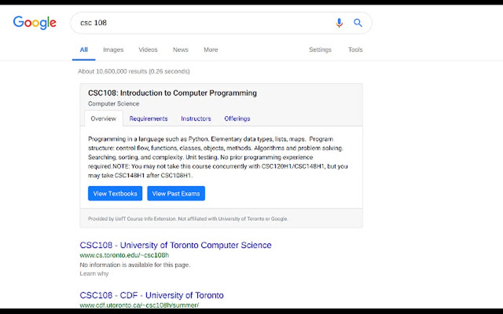 UofT Course Info for Google Chrome 拡張機能 無料・ダウンロード