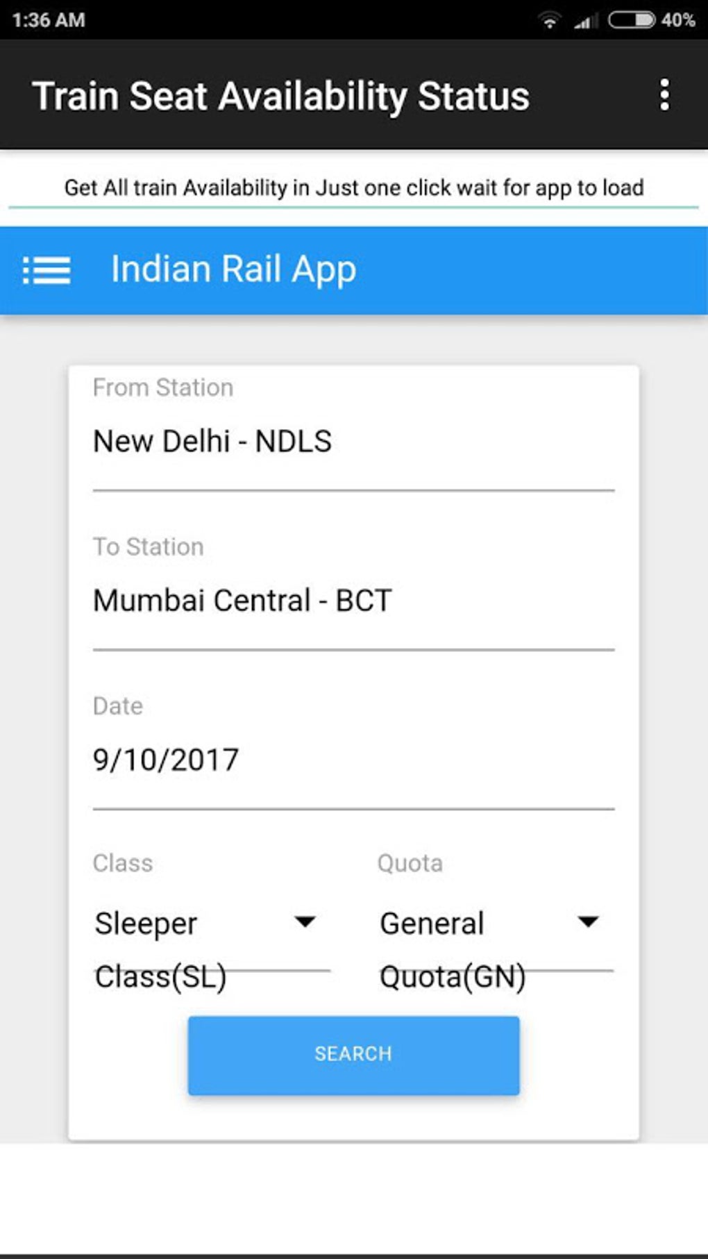 All Train Seat Availability APK for Android - Download