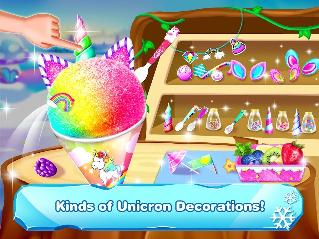 Snow Cone Maker - Unicorn Games for Girls for Android - Download