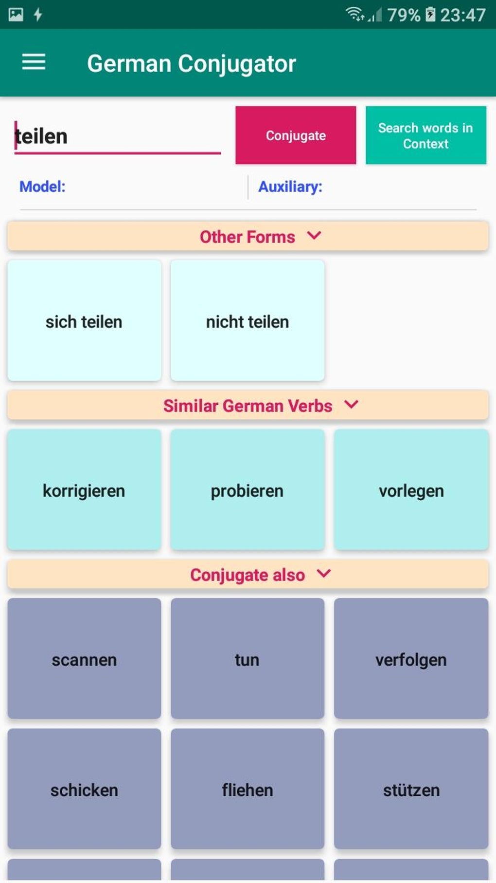 German Verb Conjugation For Android - Download