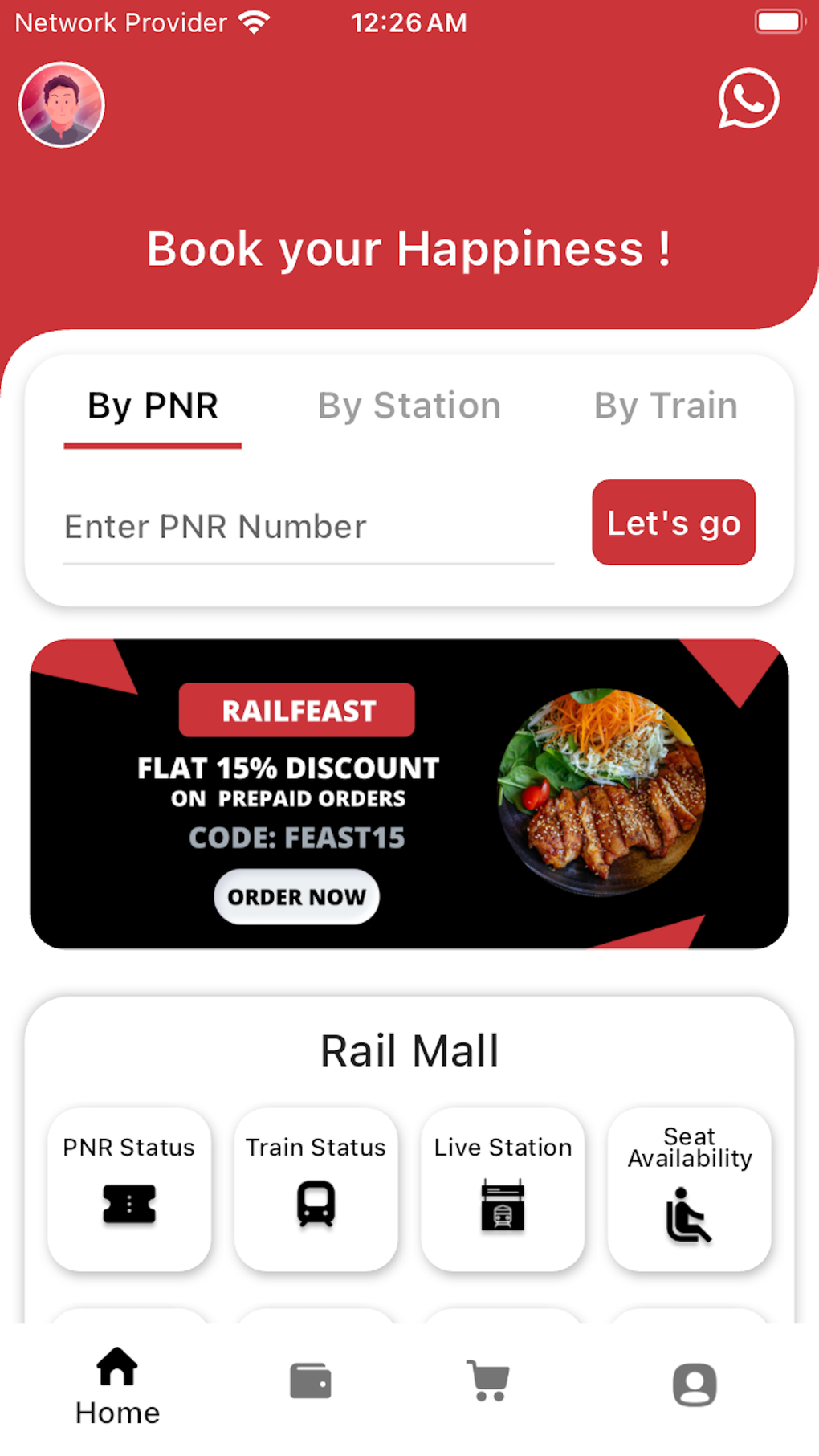 IPhone I in RailFeast Order Food In Train ndir