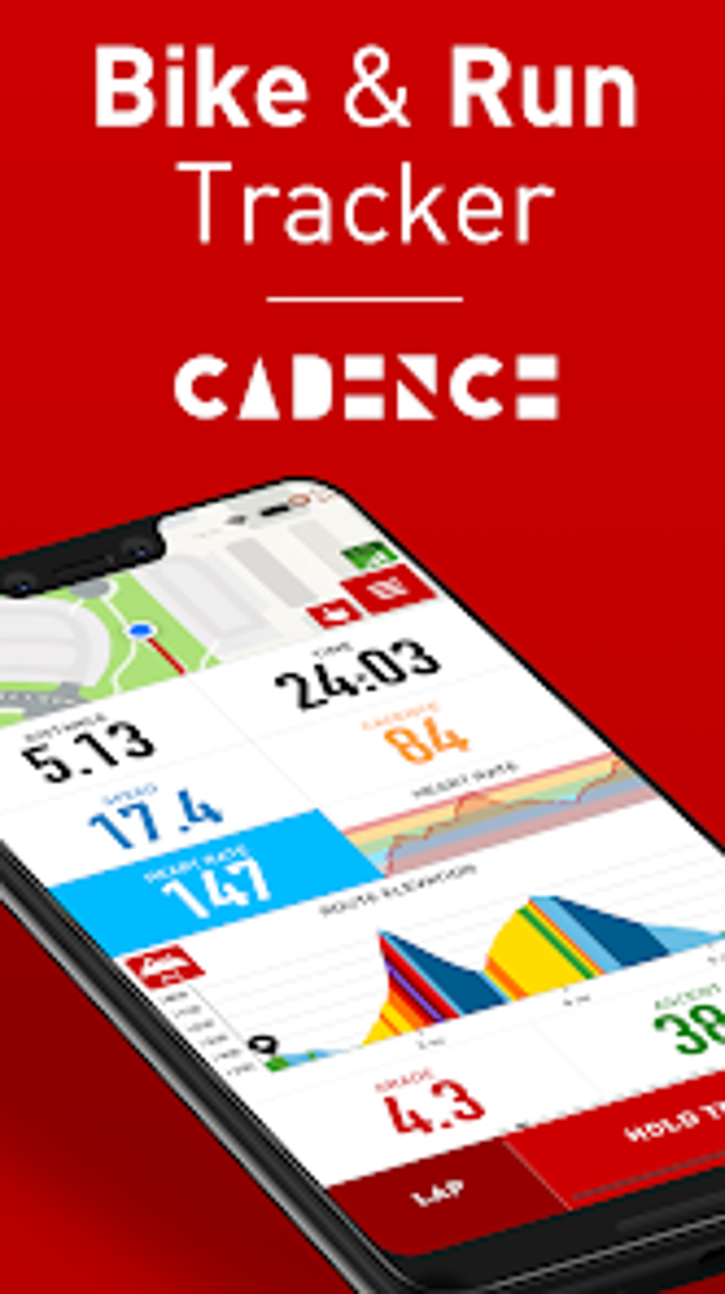 Bike Run Tracker - Cadence для Android — Скачать