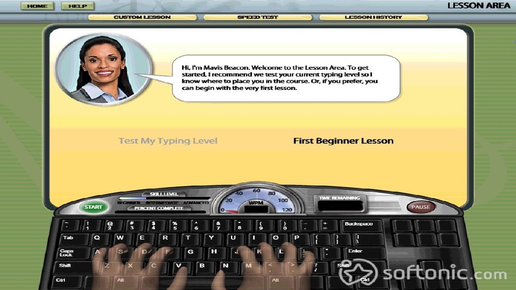 Screenshot of Mavis Beacon Teaches Typing: Version 8 (Windows