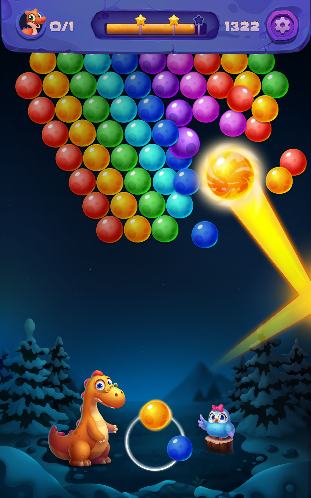 Dino Bubble Shooter Game