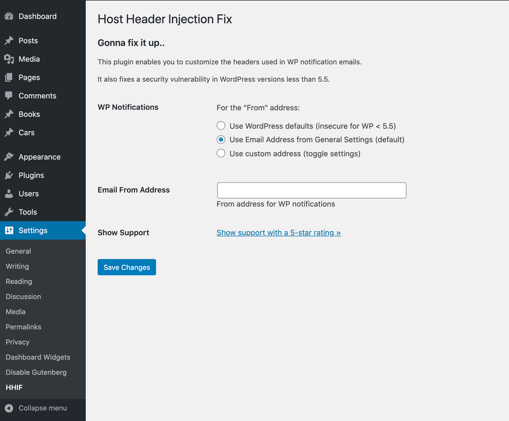Host Header Injection Fix