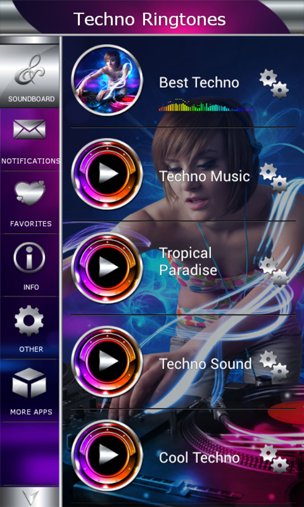 techno ringtones screenshot