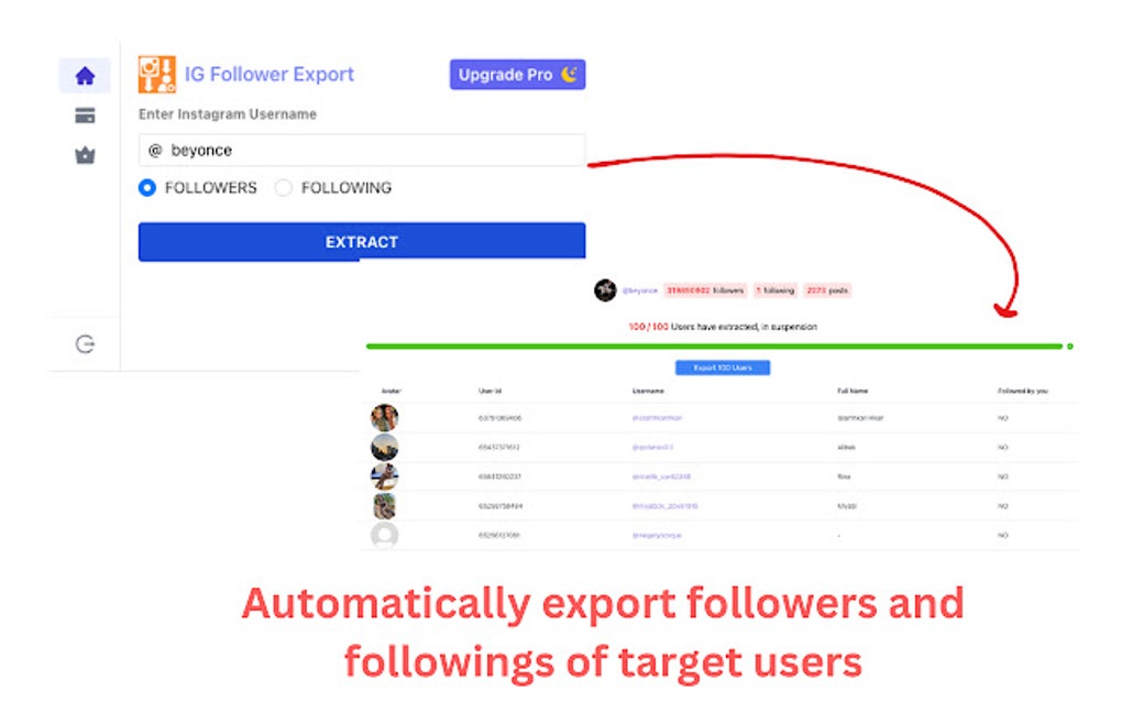 follower export tool