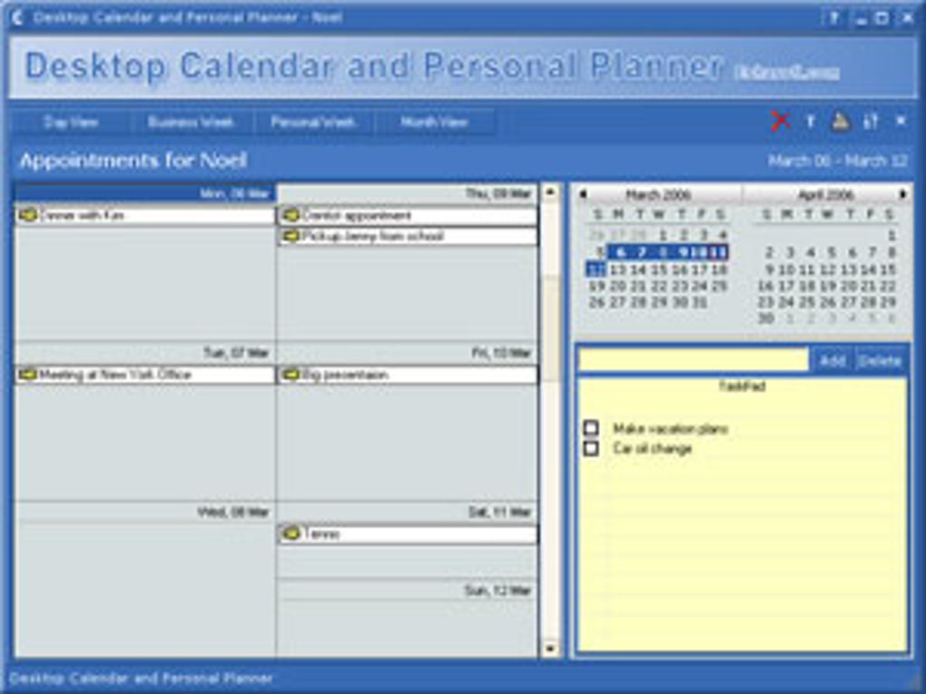 Desktop Calendar And Planner Software Download