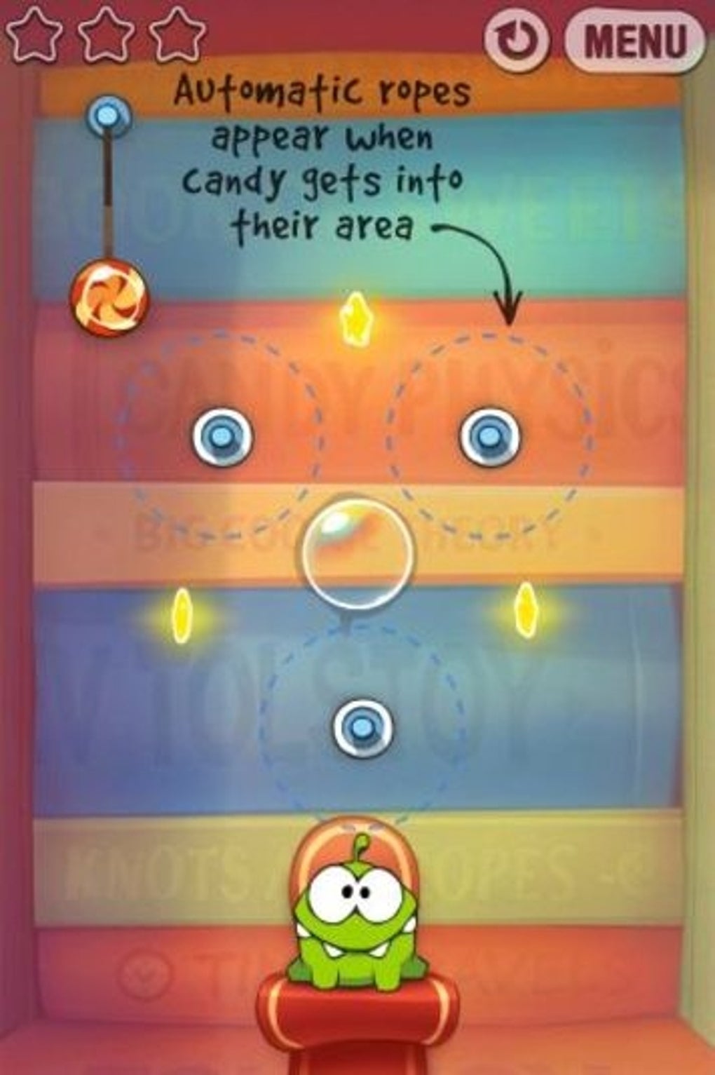 Alimente o bichinho On Nom no divertido jogo para Android Cut the Rope  (corte a corda) - Ajudandroid