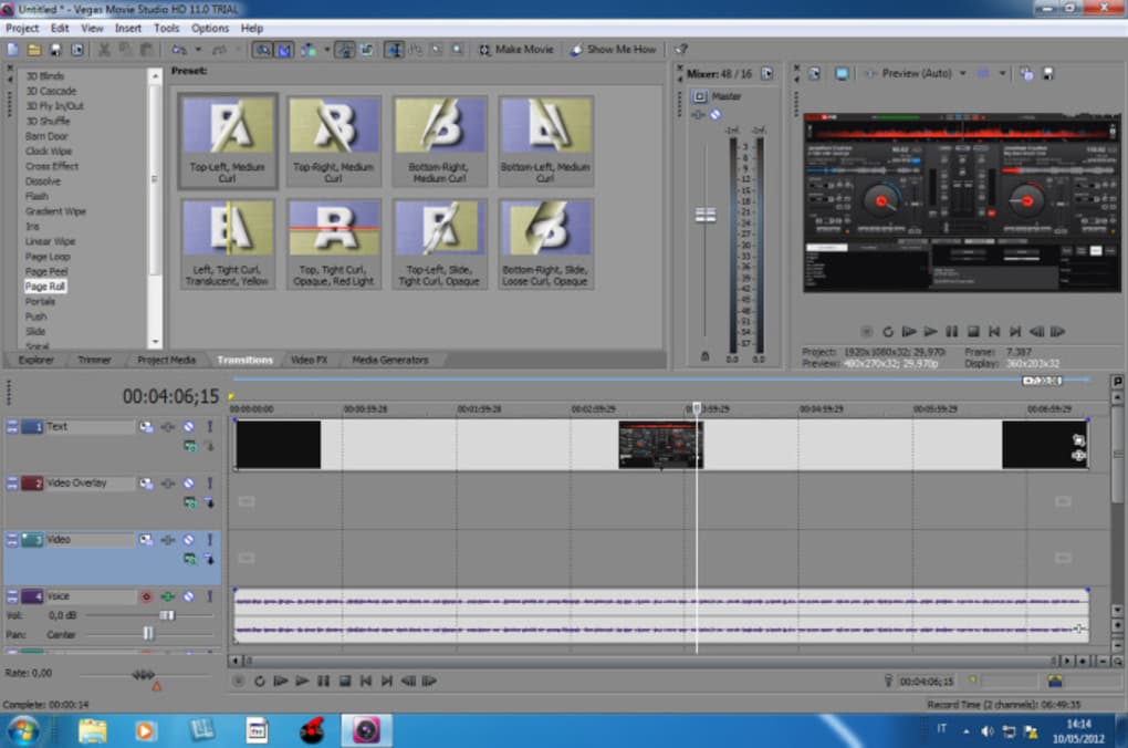 highlight clips in a selected area sony vegas 16