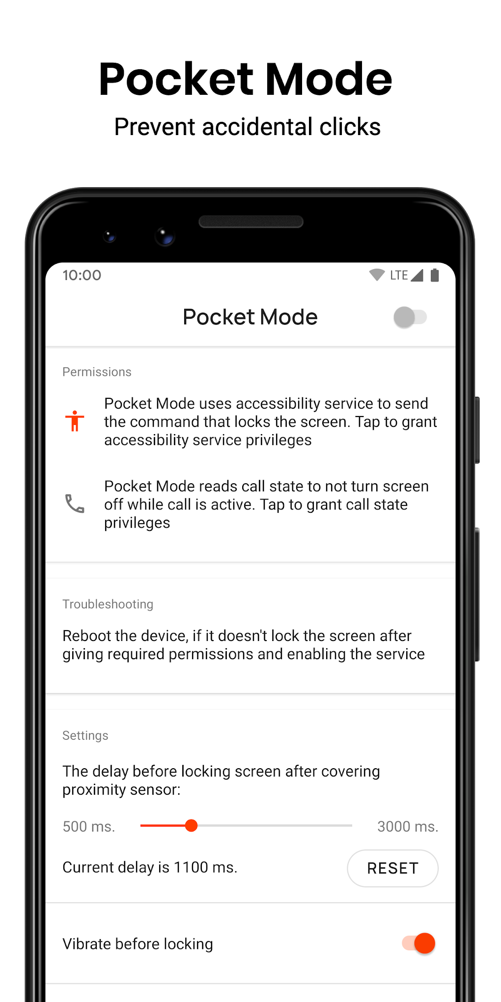 Pocket Mode: Prevent accidenta APK для Android — Скачать