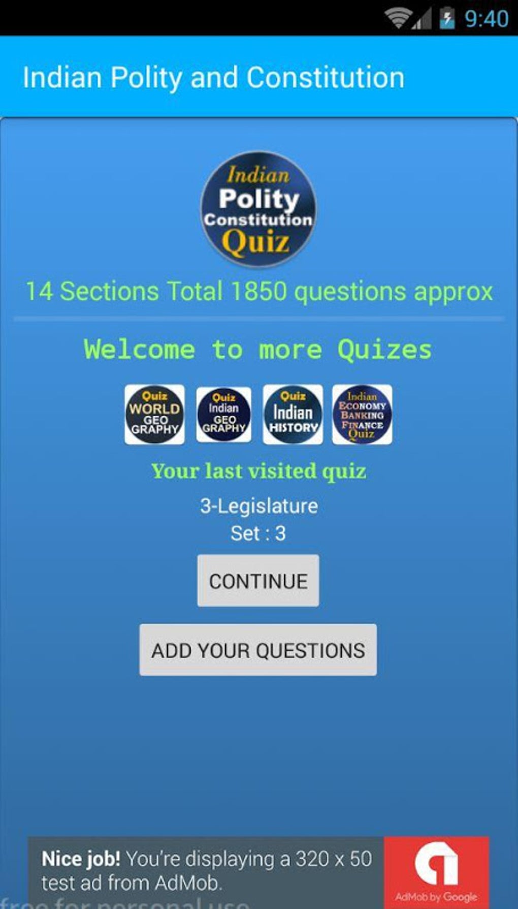 Indian Constitution And Polity 1850 MCQ Quiz APK For Android - Download