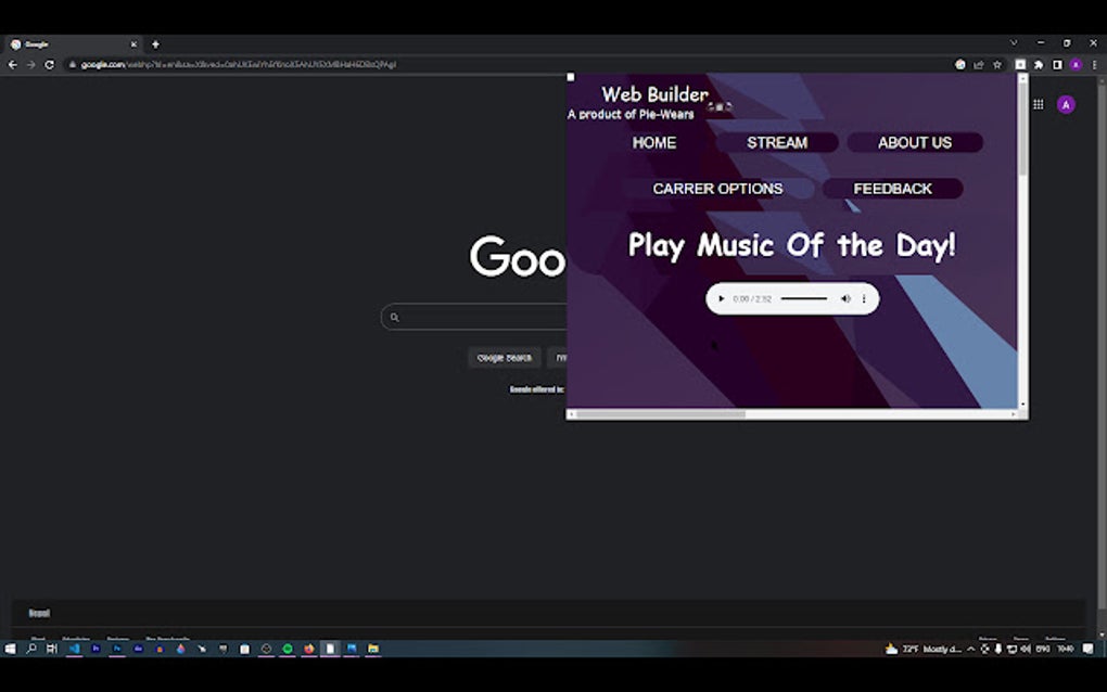 Web builder for google chrome extension download