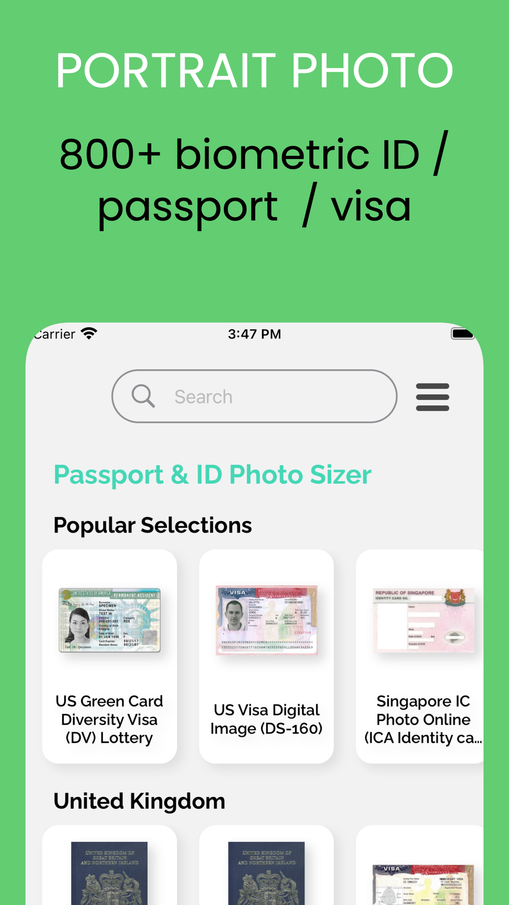 Passport Photo ID Photo App لنظام iPhone تنزيل