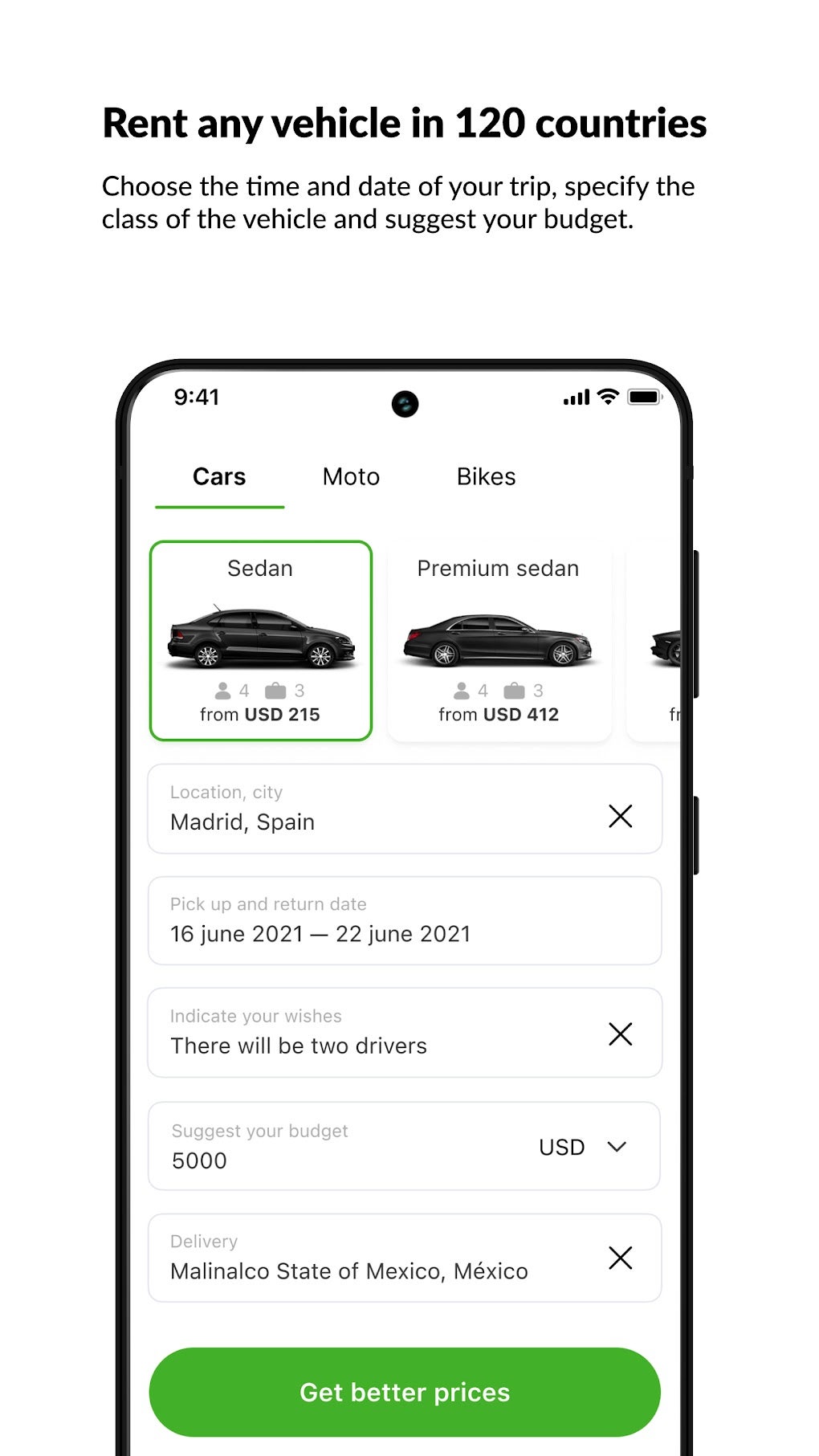 rent a car para Android Download