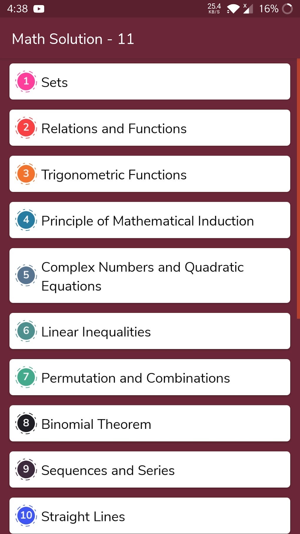 Class 11 Maths Solution NCERT Para Android - Download