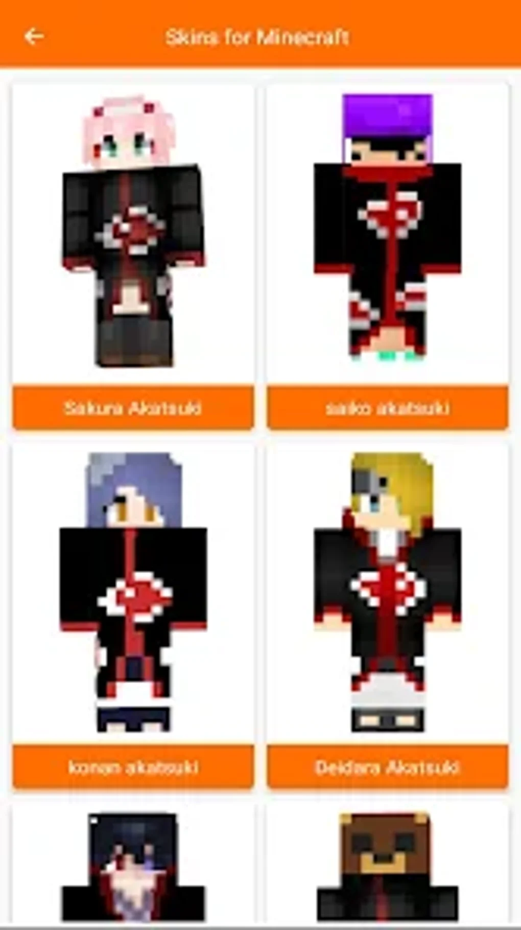 Akatsuki Skins for Minecraft для Android — Скачать