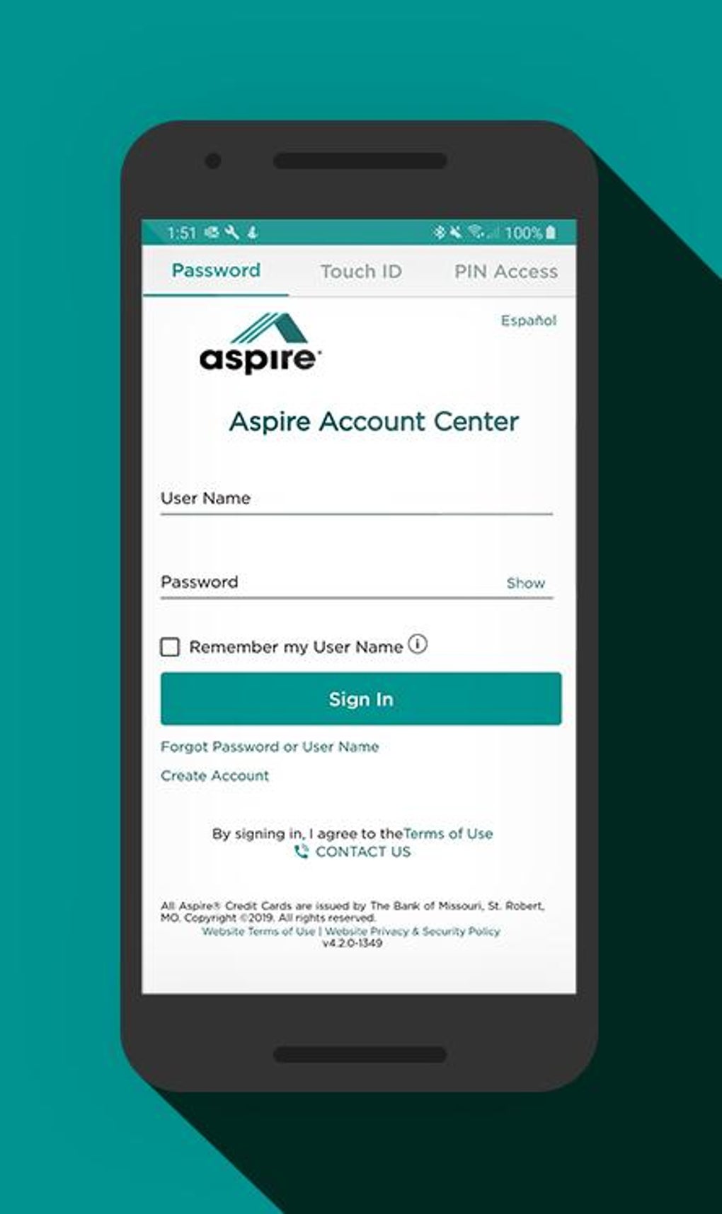 Aspire Account Center для Android — Скачать