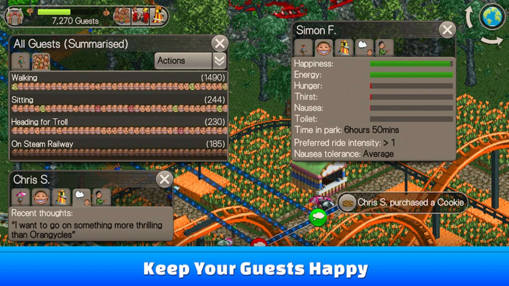 RollerCoaster Tycoon Classic Android Gameplay Video. 
