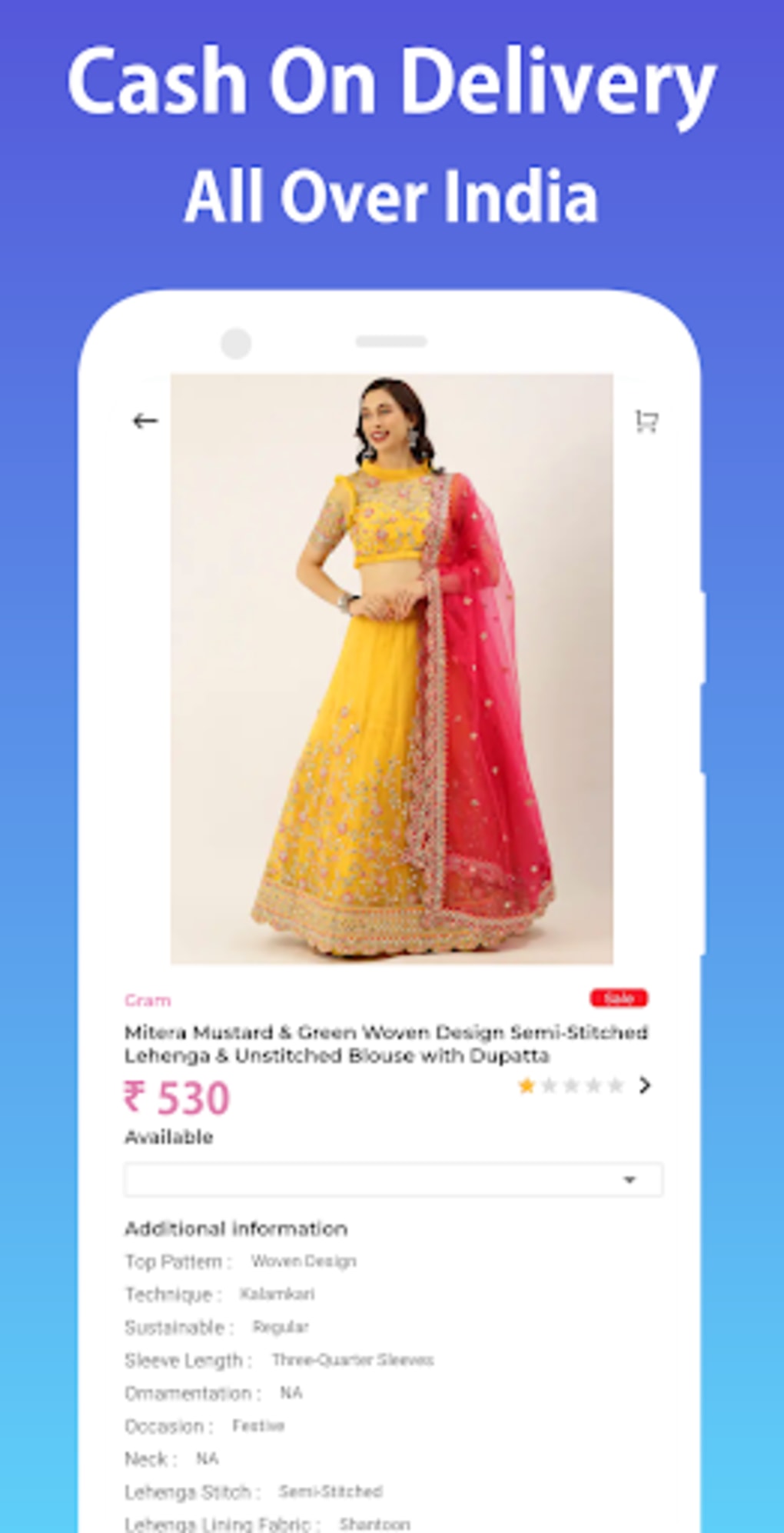 lehenga choli online shopping app india screenshot