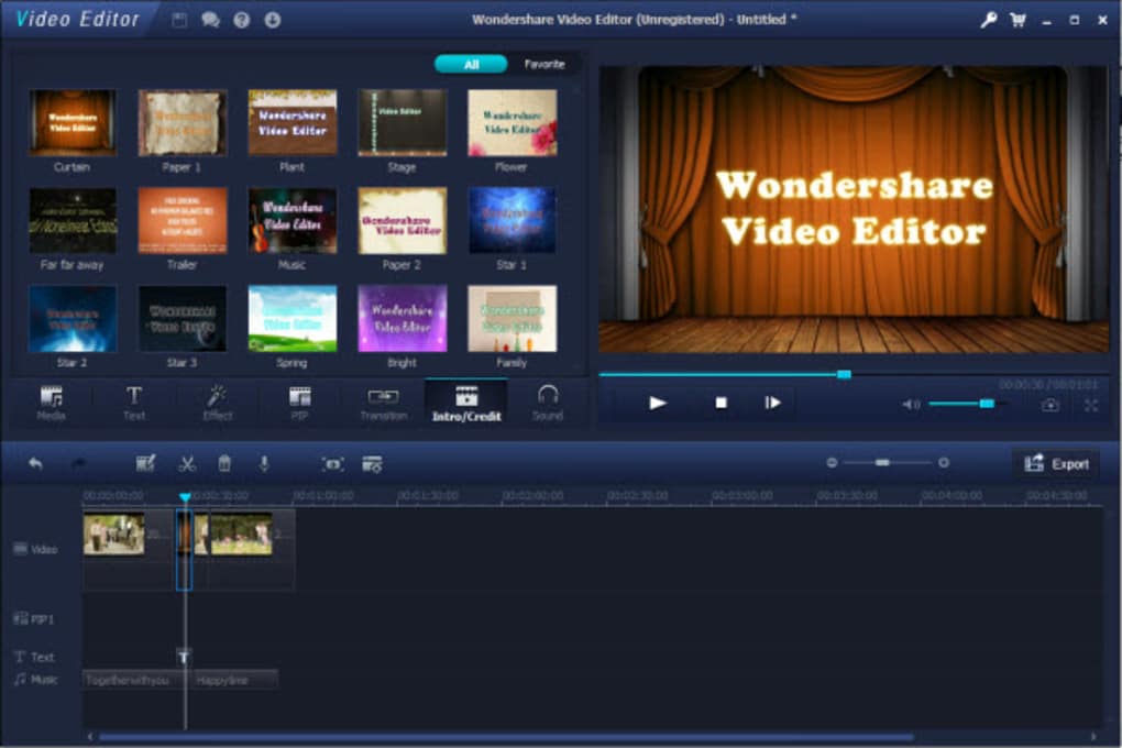 video editor free download wondershare