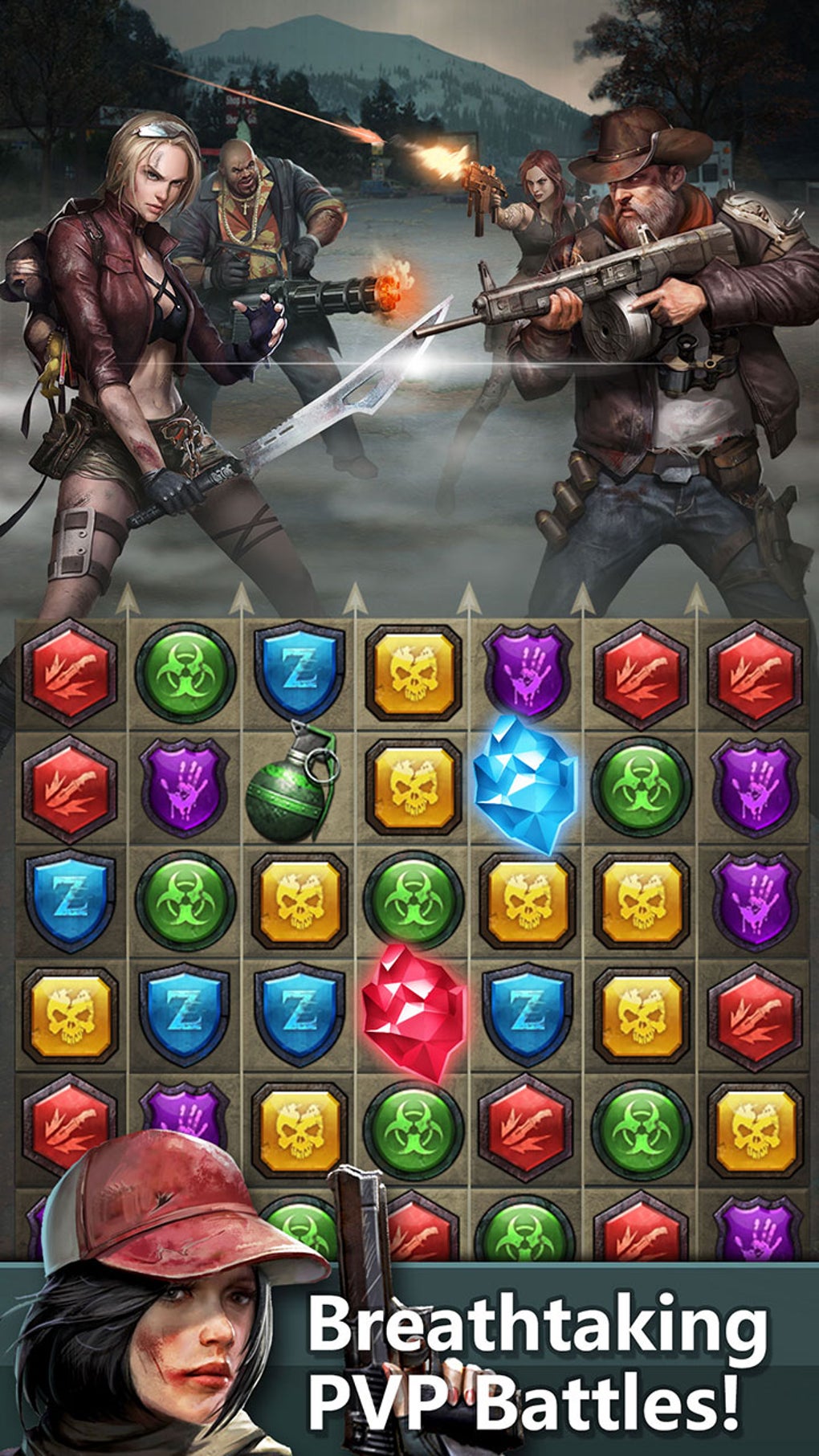 Zombies Puzzles: RPG Match 3 APK для Android — Скачать