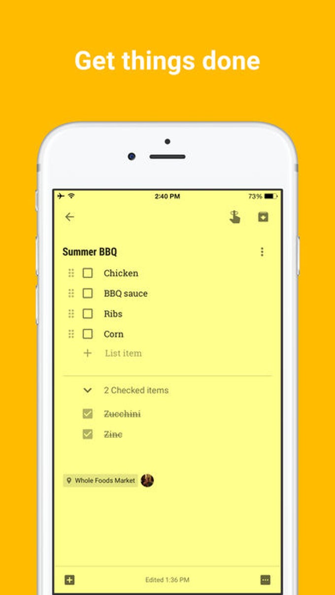 Google Keep - Notes and lists для iPhone — Скачать