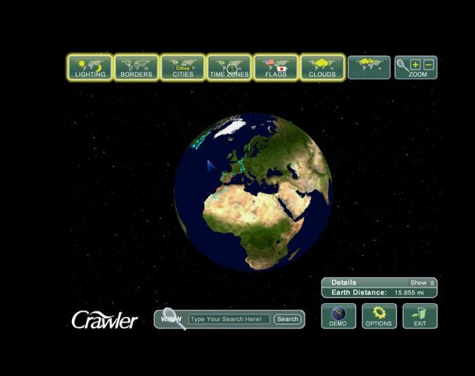 crawler 3d earth screensaver