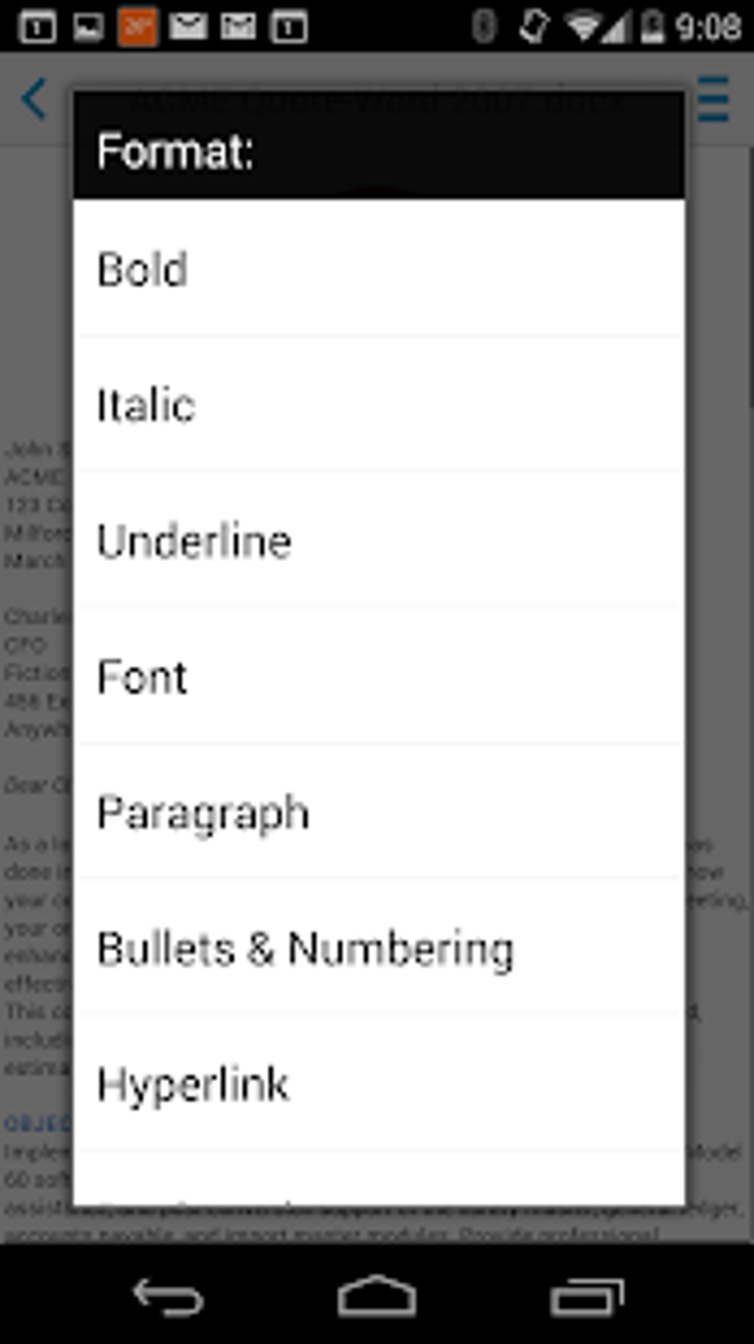 Docs To Go Free Office Suite