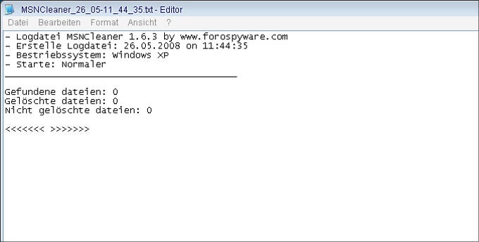 MSNCleaner MSNCleaner