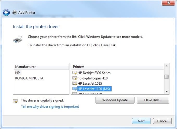 Printer driver installer download windows 10