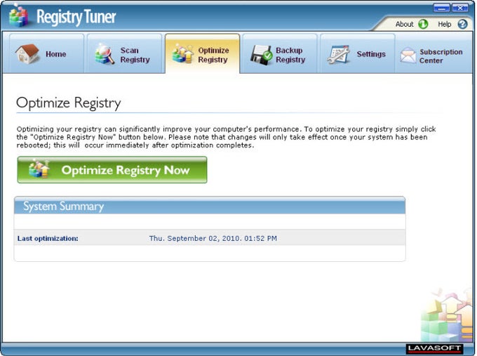 Lavasoft Registry Tuner Lavasoft Registry Tuner