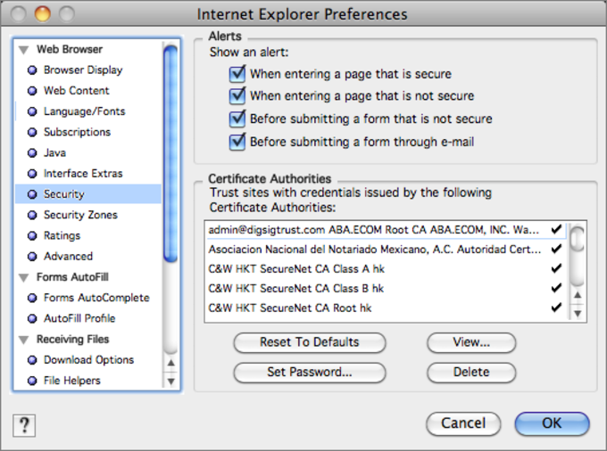 microsoft internet explorer for mac 2016