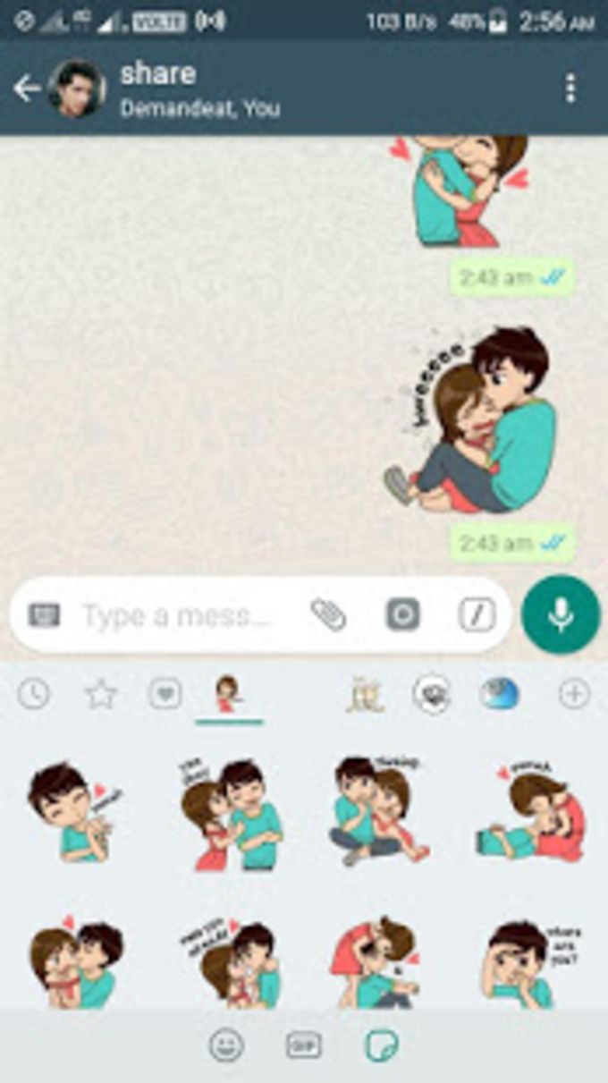 Whatsapp love stickers apk download