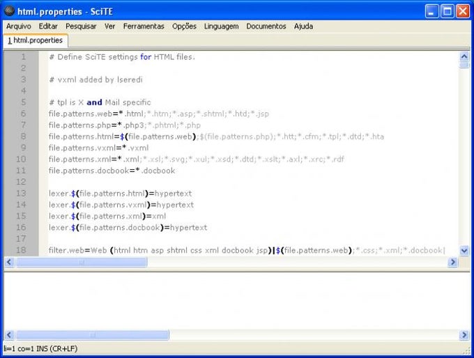 Tradutor do SciTE para português
