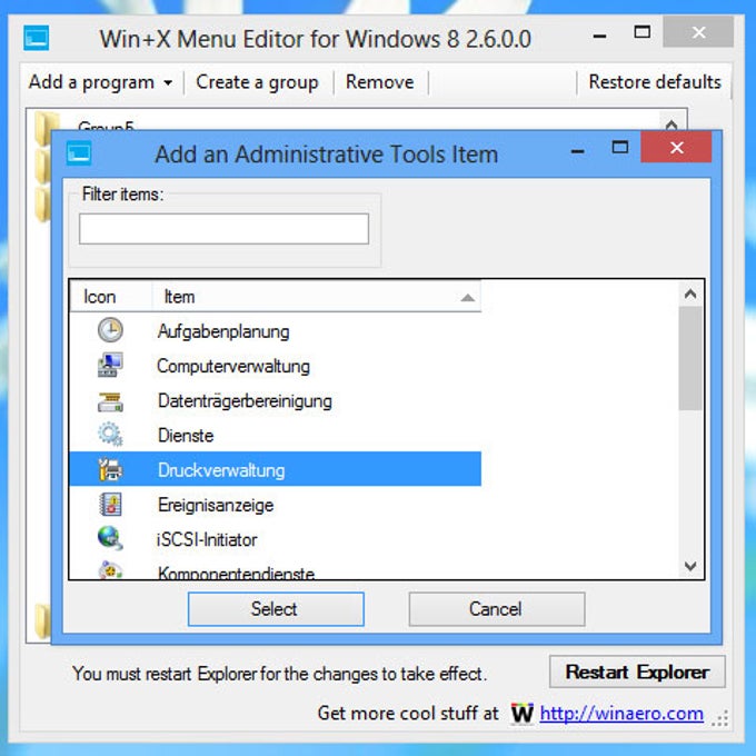 Windows X Menu Editor – Menu Démarrer X pour windows 11 – QJPL