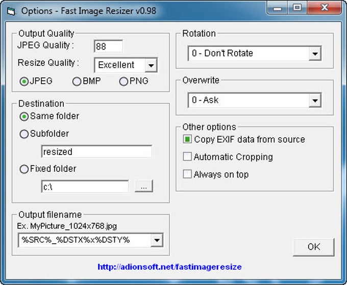 Fast Image Resizer Fast Image Resizer