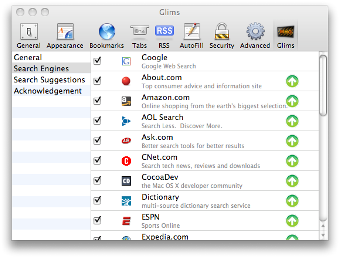 Glims for Safari Glims for Safari