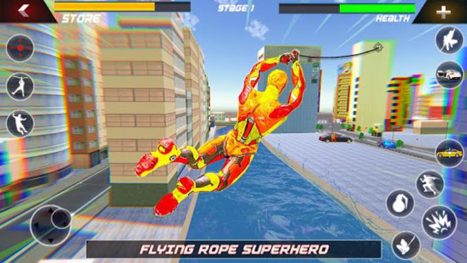 Miami City Flying Rope Hero Vice Town Crime 2020