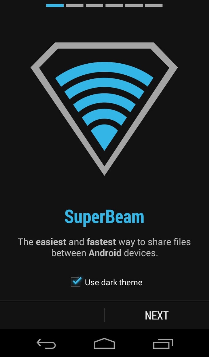 superbeam wifi direct share screenshot