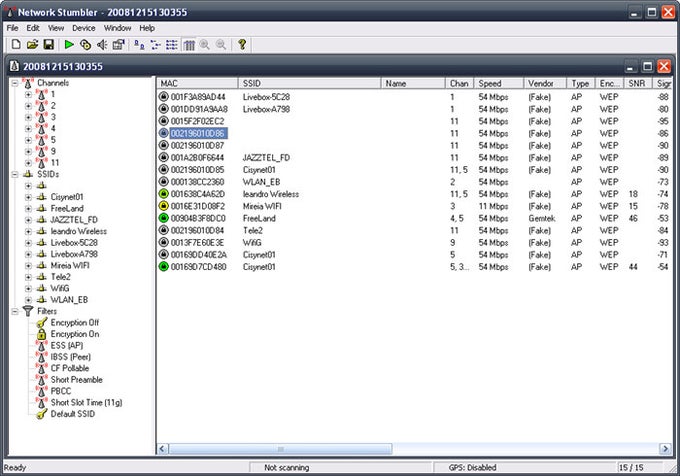 NetStumbler NetStumbler