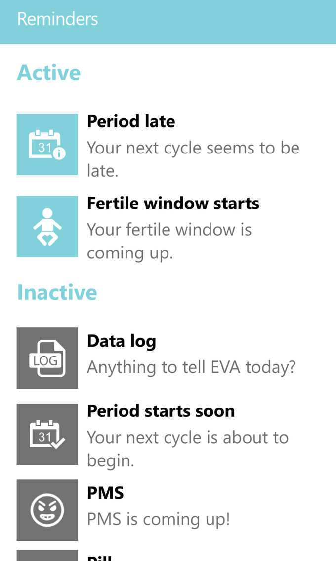 EVA Period Tracker EVA Period Tracker